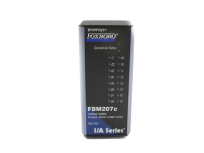 Foxboro FBM207c P0917GY Contact Sense Input Module (I/A Series 200, 16-Channel, Isolated, 48V DC Contact Input Module)