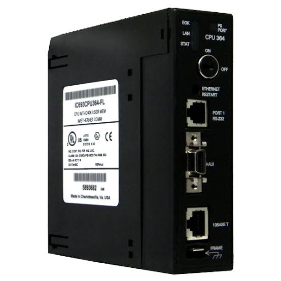 GE Fanuc Emerson IC693CPU364 Series 90-30 CPU Module – Single-slot CPU, Embedded Ethernet, 25MHz, 240KB, 80386EX (PLC Spare Part)